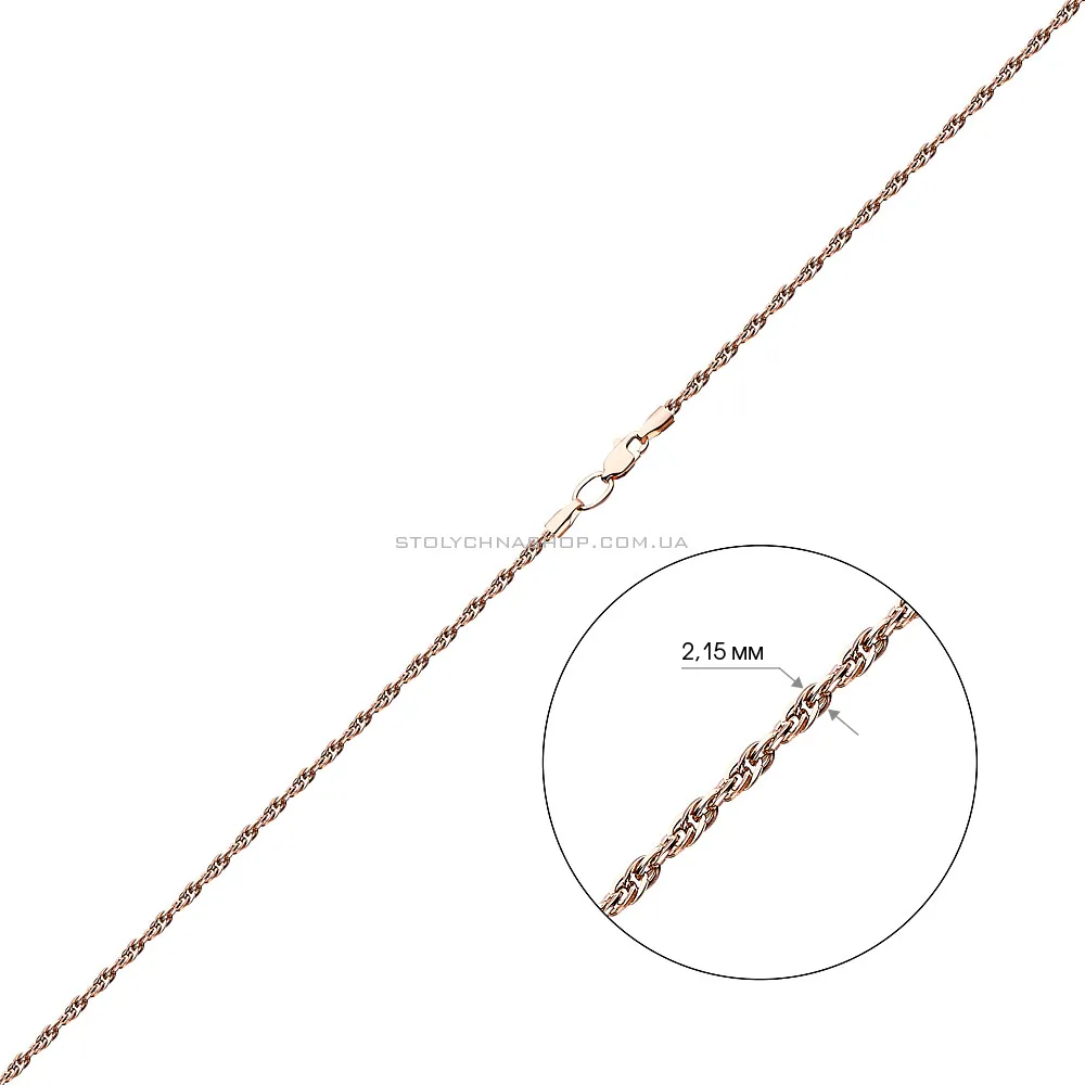 Золотий ланцюжок плетіння Мотузка (арт. 303303) - 2 - цена