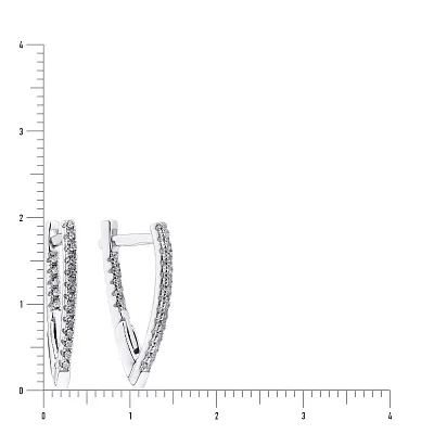 Срібні сережки з фіанітами (арт. 7502/3599)
