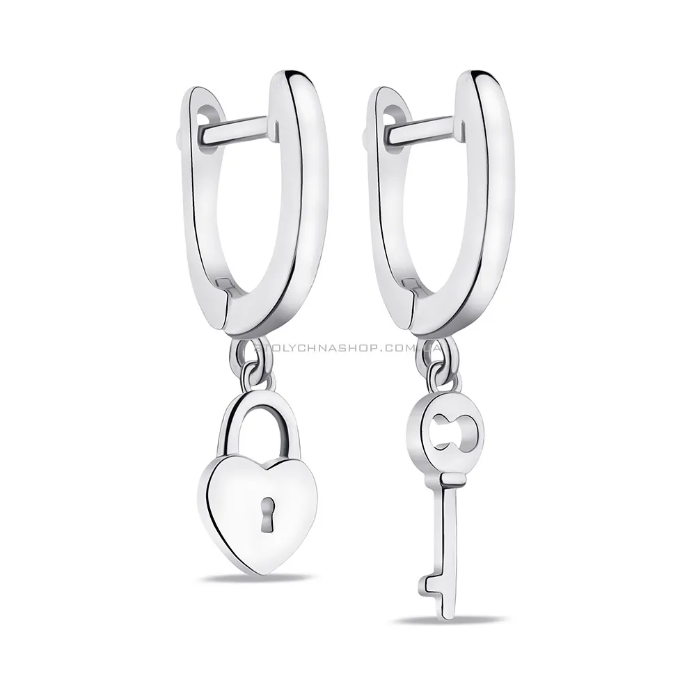 Срібні сережки-підвіски (арт. 7502/9114) - цена