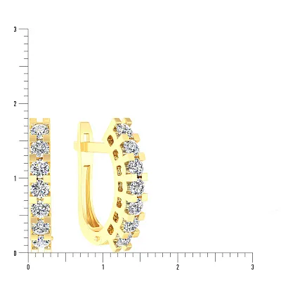 Золоті сережки з фіанітами (арт. 111013ж)