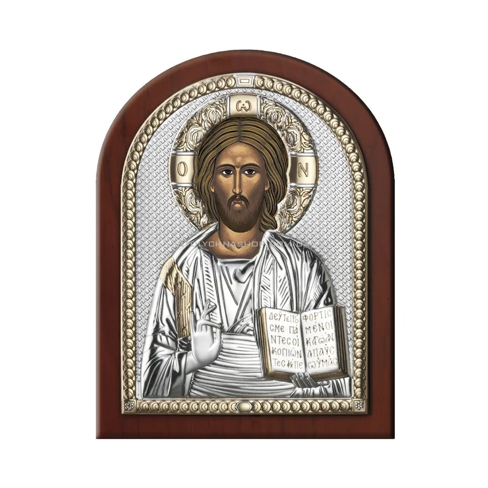 Серебряная икона "Спаситель" (110х75 мм) (арт. 84000 2LORO)