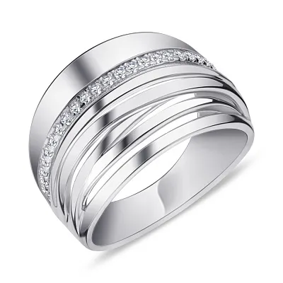 Кольцо из серебра с белыми фианитами (арт. 7501/5099)