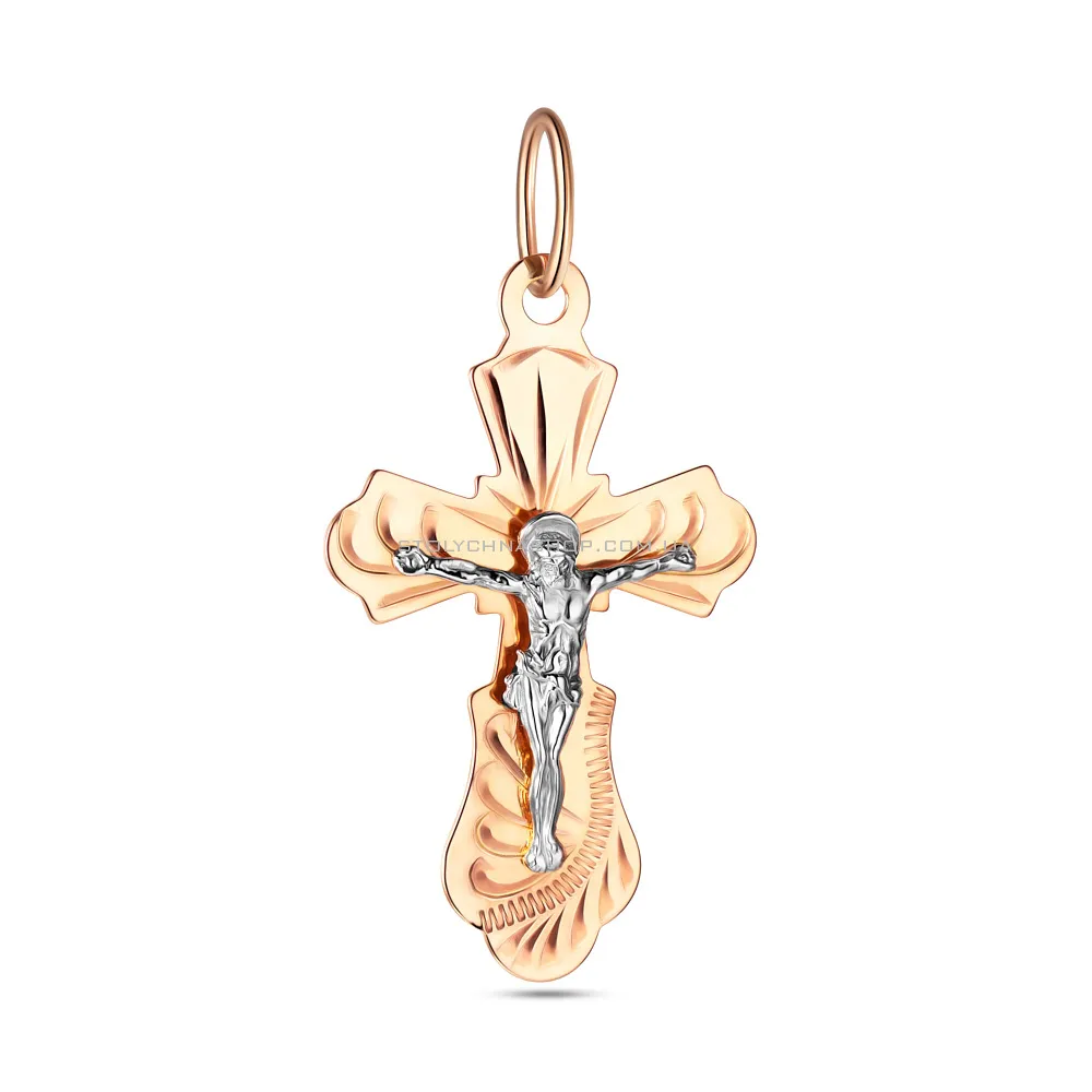 Крестик золотой с распятием "Спаси и сохрани" (арт. 511201)