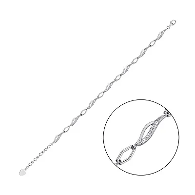 Срібний браслет з фіанітами (арт. 7509/3724)