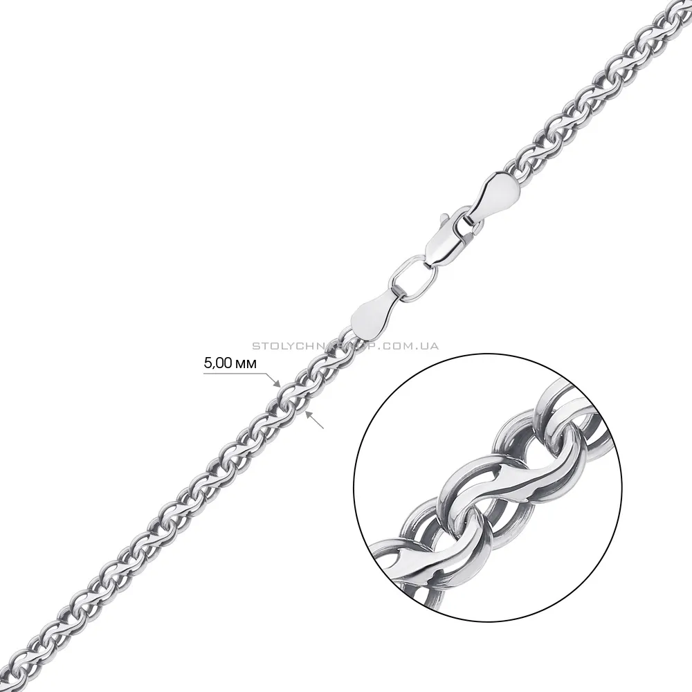 Браслет срібний плетіння Струмочок (арт. 7909/4105/12) - 2 - цена