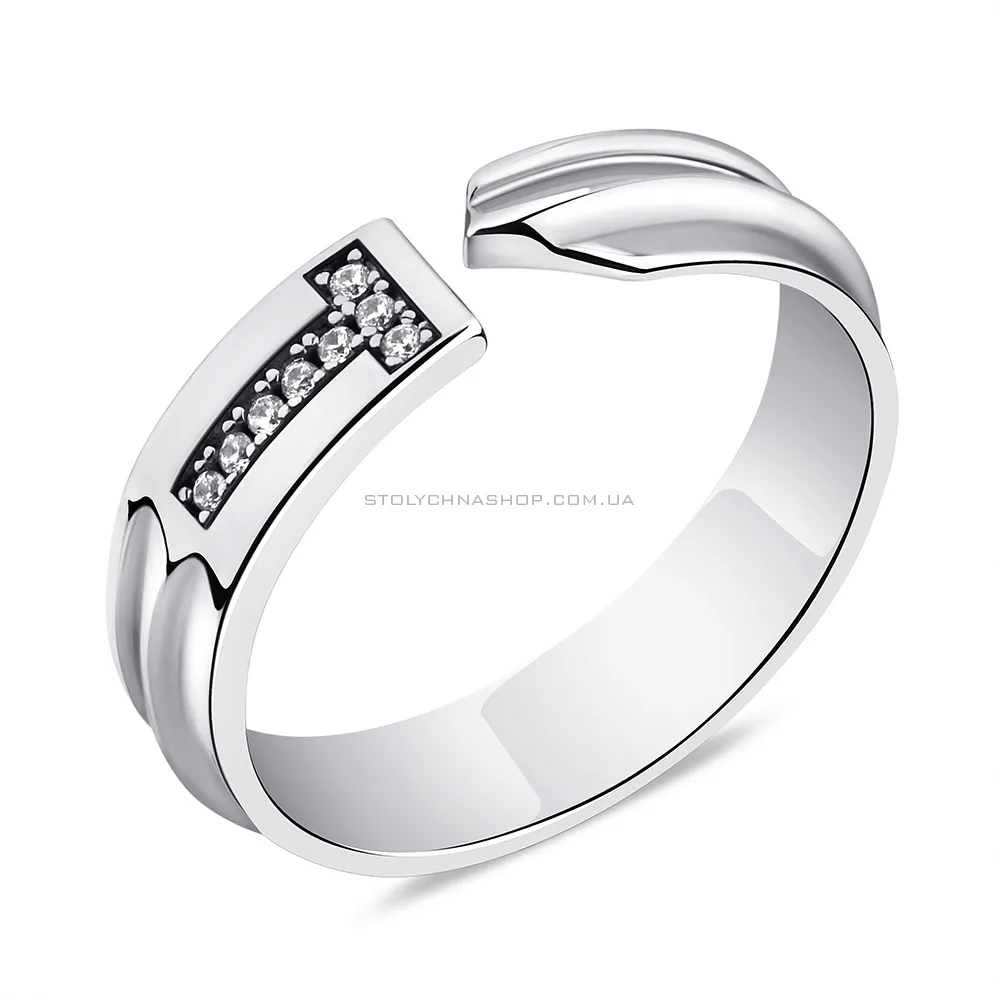 Серебряное кольцо с фианитами (арт. 7501/5118) - цена