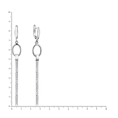 Срібні сережки з підвісками (арт. 7502/3731)