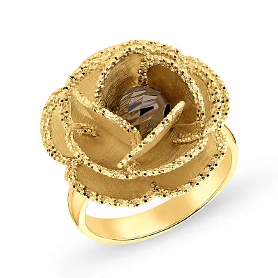 Объемное кольцо Francelli из желтого золота  (арт. 155382жкр)