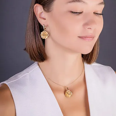 Золоті сережки Francelli без каміння (арт. 1091021ж)