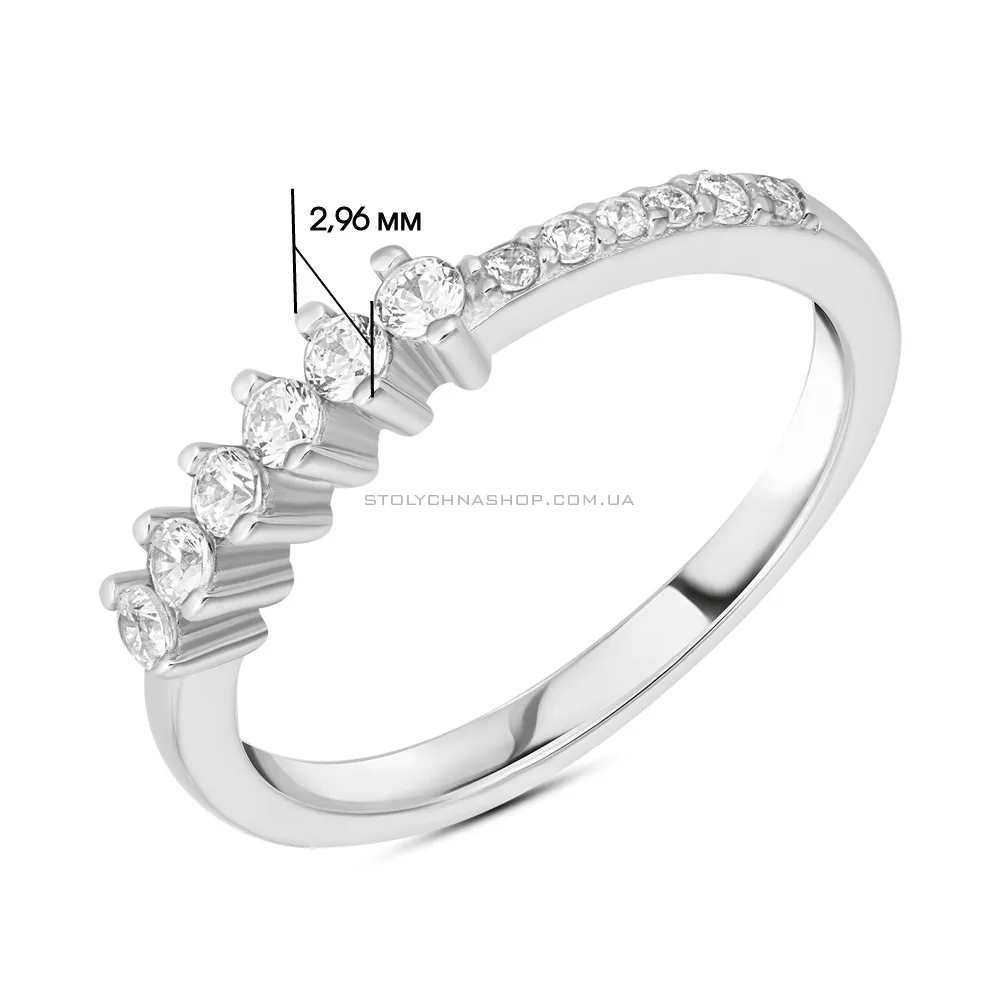 Серебряное кольцо с фианитами (арт. 7501/4831) - 2 - цена