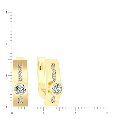 Золоті сережки з фіанітами (арт. 111033ж)
