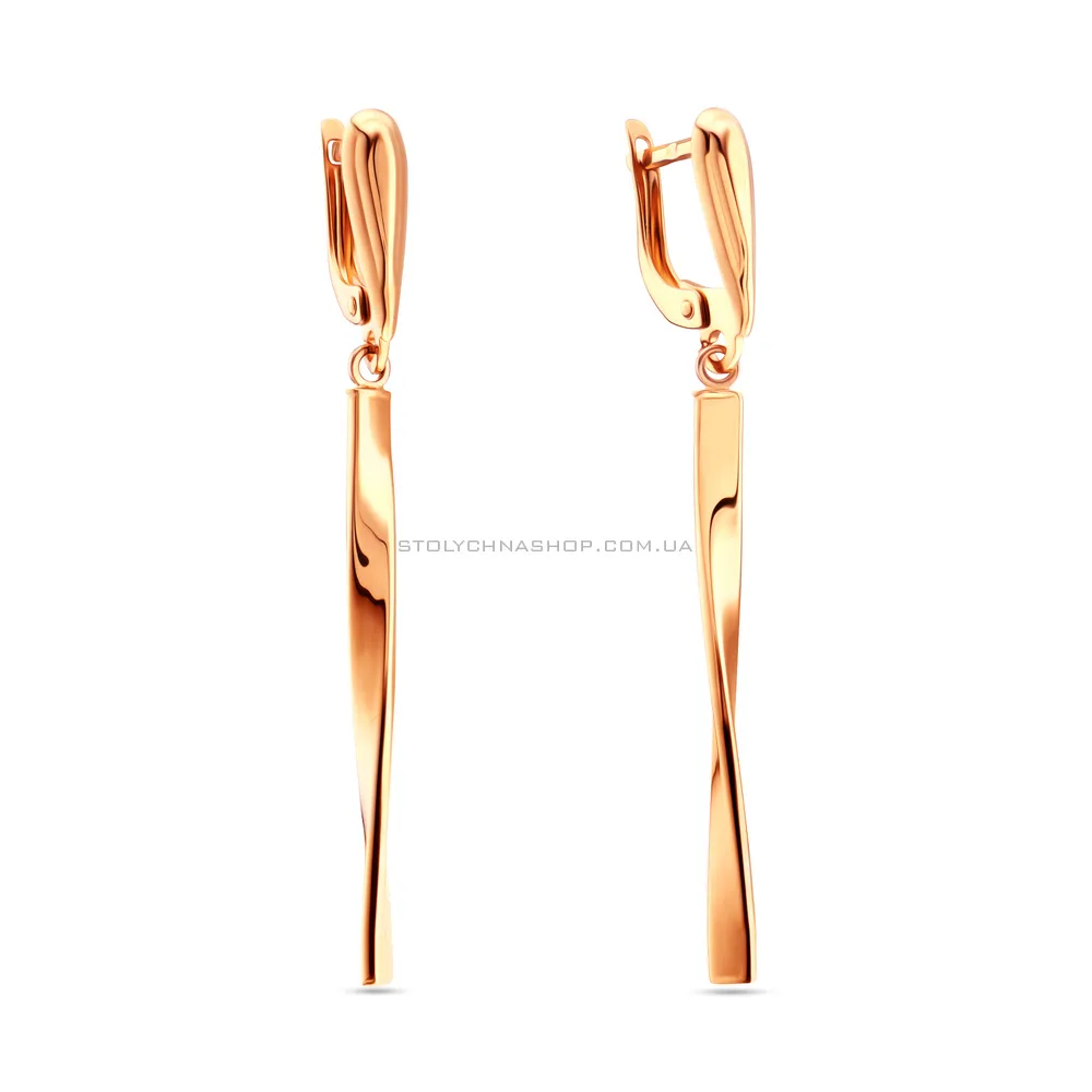 Золотые серьги с подвесками (арт. 105870)