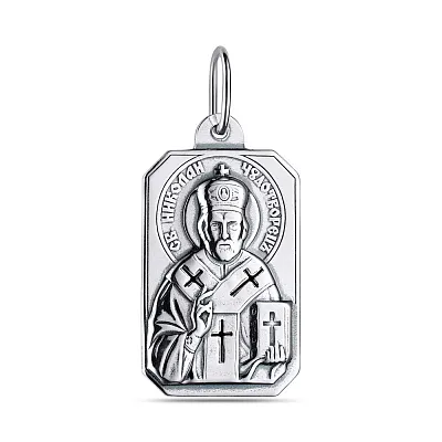 Серебряная ладанка-иконка «Св. Николай Чудотворец» (арт. 7917/3070-ч)