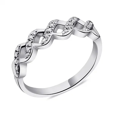 Серебряное кольцо с фианитами  (арт. 7501/6480)