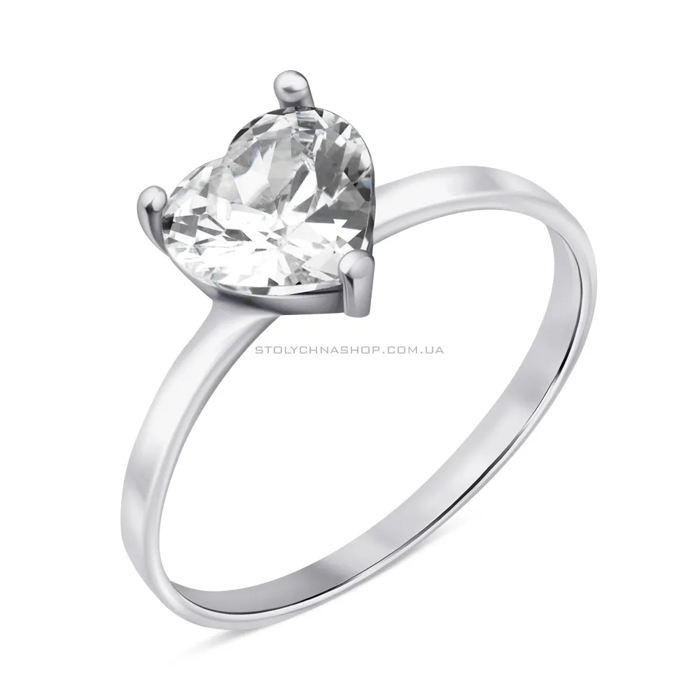 Серебряное кольцо с фианитом (арт. 7501/617кп) - цена