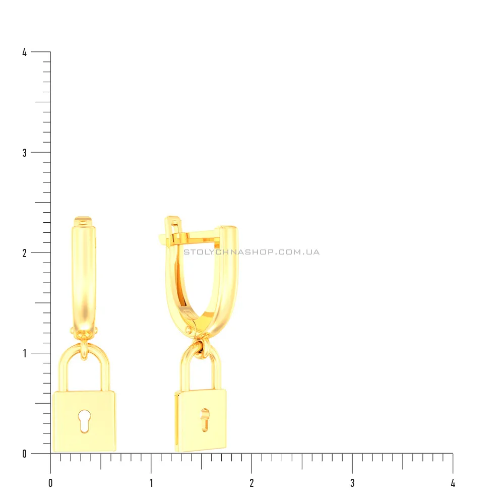 Золотые серьги с подвесками (арт. 110430ж)