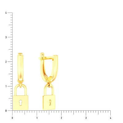Золотые серьги с подвесками (арт. 110430ж)