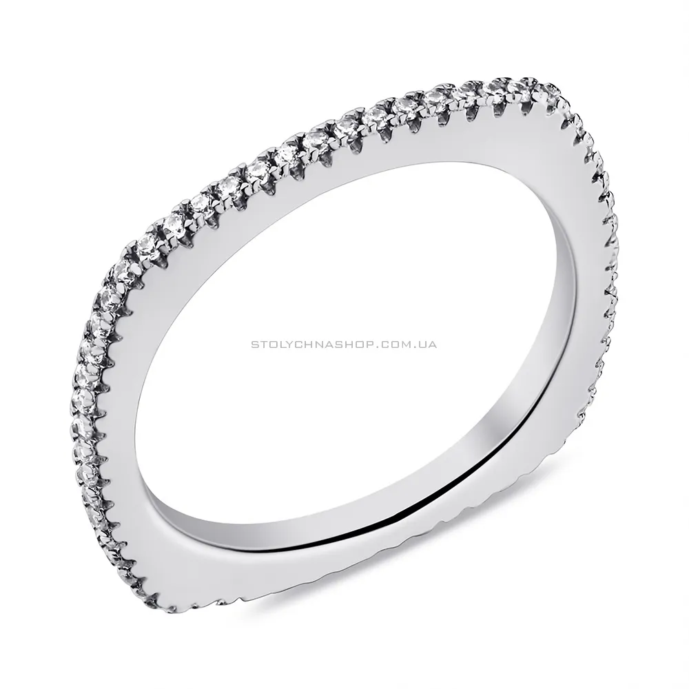 Серебряное кольцо с фианитами (арт. 7501/6749) - цена