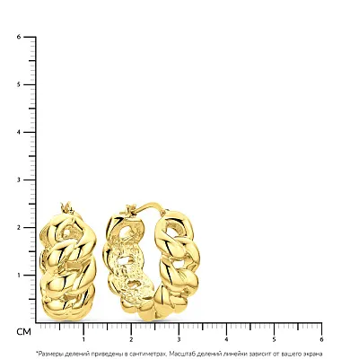 Золотые сережки-кольца Francelli в желтом цвете металла (арт. 109746/20ж)