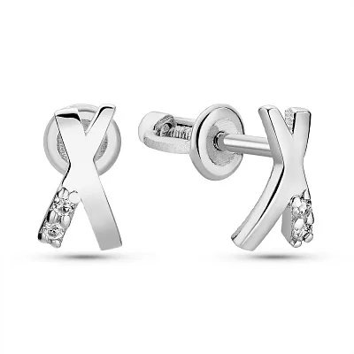 Серебряные серьги с фианитами (арт. 7518/1154сю)