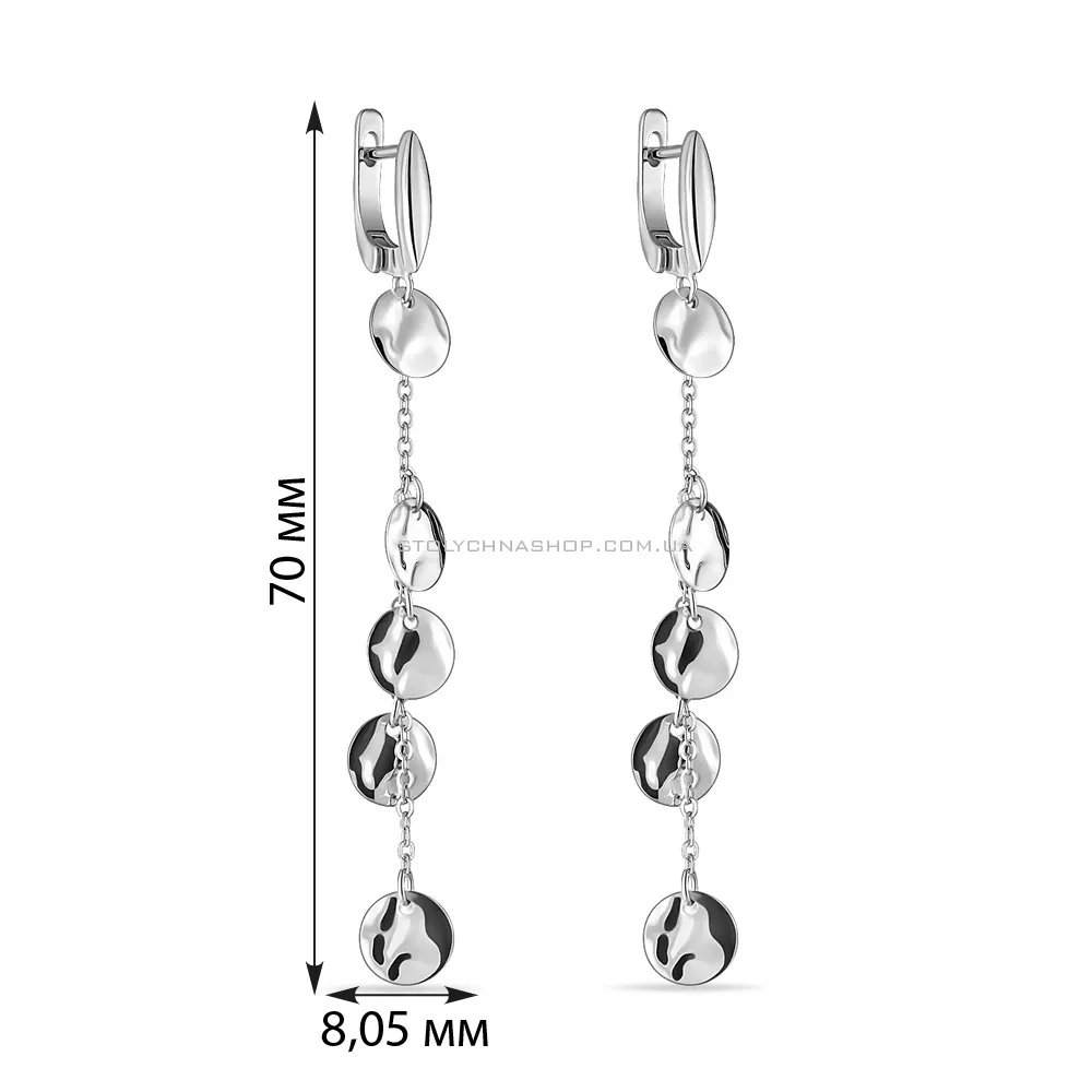 Срібні сережки-підвіски Trendy Style (арт. 7502/3848) - 2 - цена