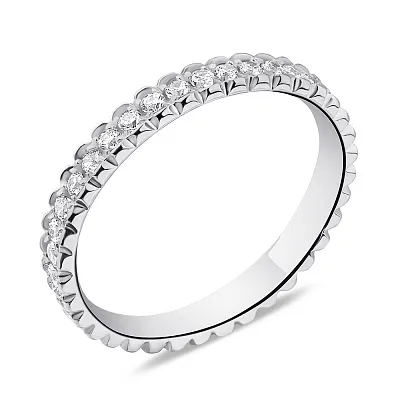 Серебряное кольцо с дорожкой из фианитов (арт. 7501/6231)