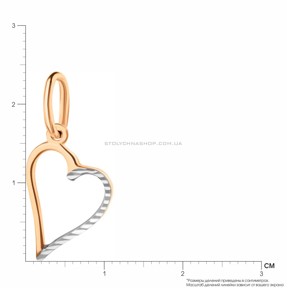 Золотая подвеска «Сердце» (арт. 423750) - 2 - цена