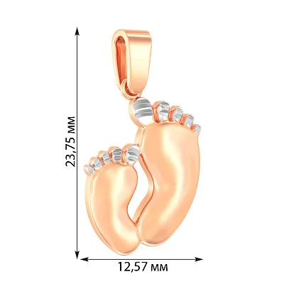 Золота підвіска «Ніжки немовляти» (арт. 440361)