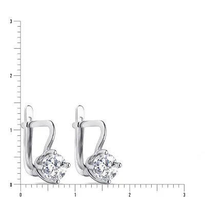 Сережки из серебра с фианитами (арт. 7502/4155)