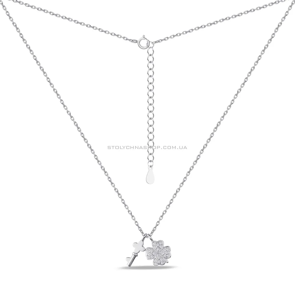 Колье из серебра с фианитами (арт. 7507/1100) - 2 - цена