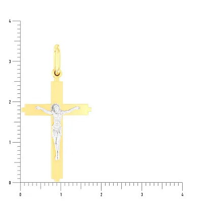 Золотий натільний хрестик з розп'яттям (арт. 501354ж)