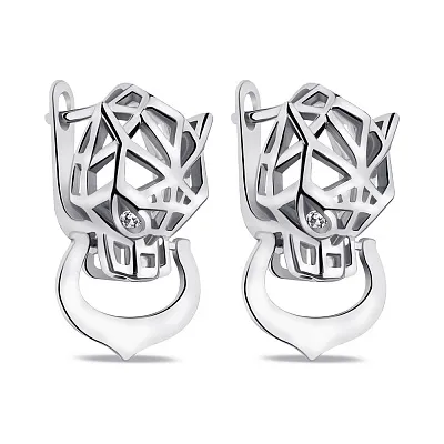 Сережки зі срібла з фіанітами (арт. 7502/9536)