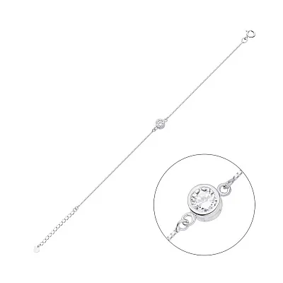 Срібний браслет з фіанітом (арт. 7509/3038/2)