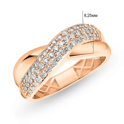 Массивное золотое кольцо с бриллиантами  (арт. К011306060)