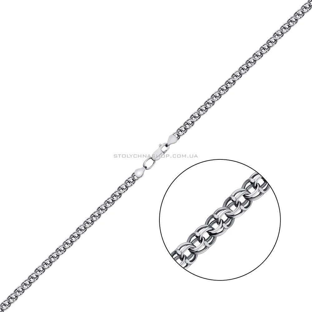 Срібний ланцюжок плетіння Бісмарк (арт. 0300319ч) - цена