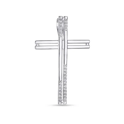 Серебряная подвеска-крестик с фианитами (арт. 7503/39013р)