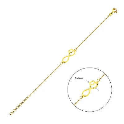 Браслет з жовтого золота Нескінченність (арт. 326518ж)