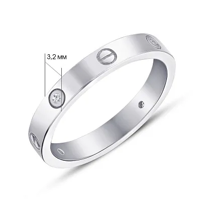 Серебряное кольцо с фианитами (арт. 7501/4406)