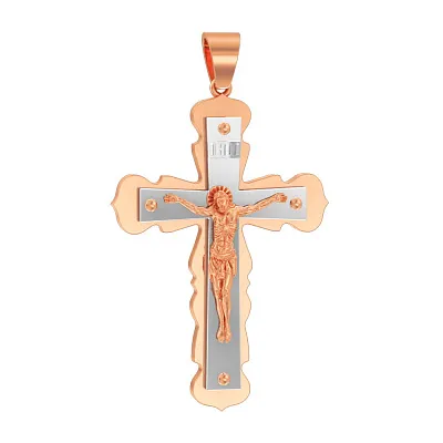 Крестик из красного золота «Распятие Сына Божьего» (арт. 501058)