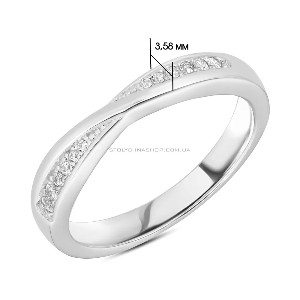 Серебряное кольцо с фианитами (арт. 7501/4829) - 2 - цена