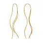 Золотые серьги протяжки без камней (арт. 108268ж)