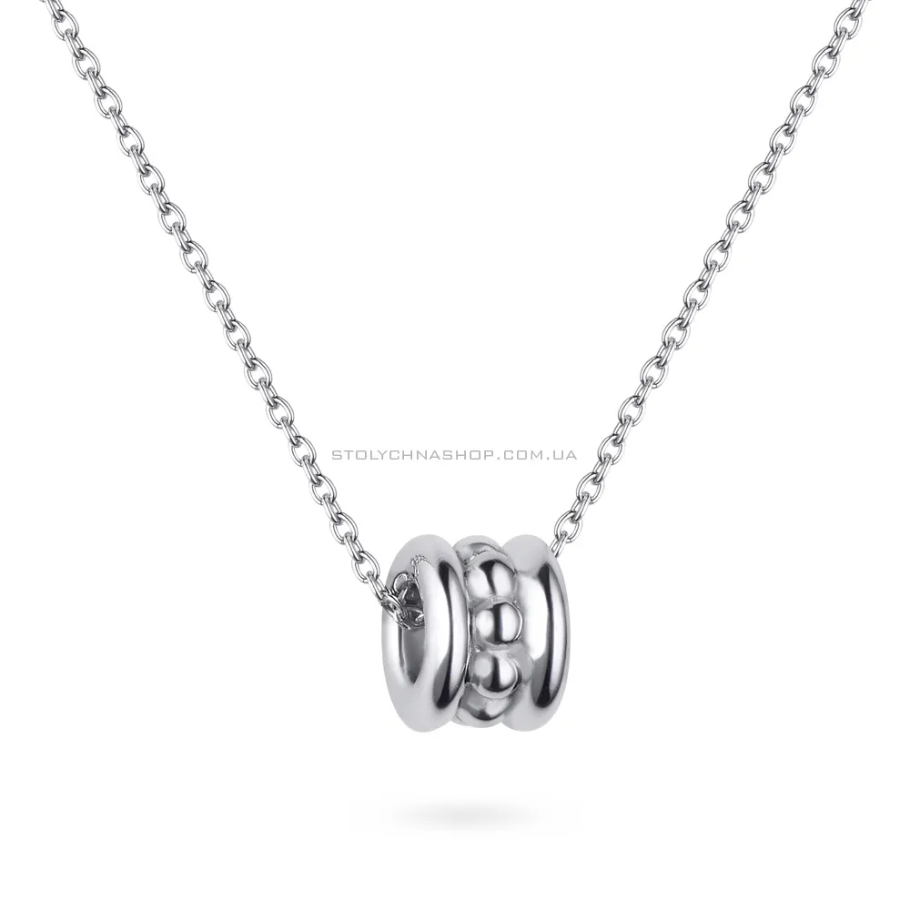Серебряное колье без камней (арт. 7507/767) - цена