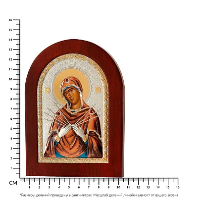Икона Пресвятая Богородица «Семистрельная» (140х100 мм) (арт. MA/E1114DX-C)