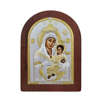 Срібна ікона "Божа Матір Віфлеємська" (103х75 мм) (арт. AR-2/010AG/R)