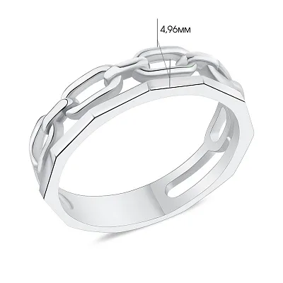 Двойное кольцо Trendy Style из серебра &quot;Цепь&quot;  (арт. 7501/5786)