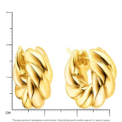 Серьги-кольца Francelli из желтого золота (арт. 106474/20ж)