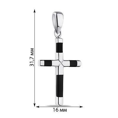 Срібний хрестик з емаллю (арт. 7503/3857еч)