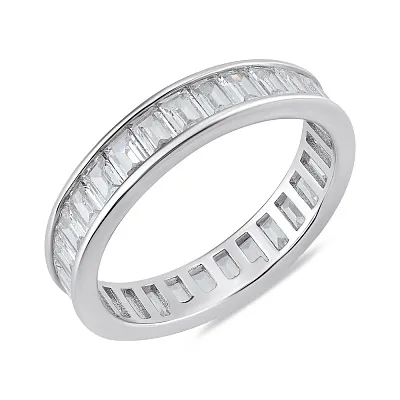 Серебряное кольцо с дорожкой из фианитов (арт. 7501/8026/1)