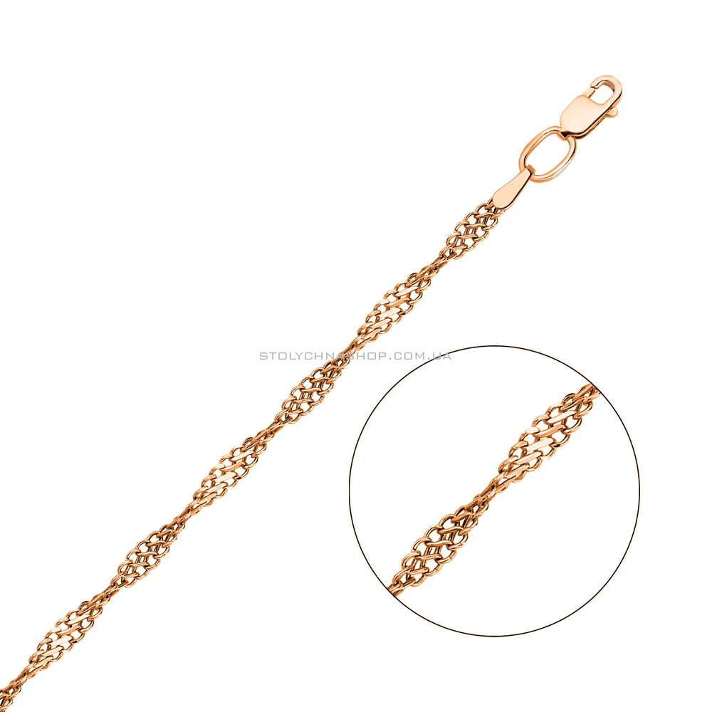 Золотой браслет плетения Ребекка  (арт. 314901)