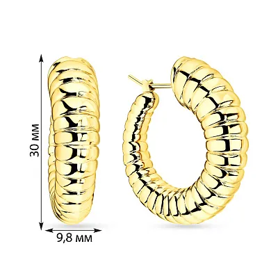 Сережки-кольца Francelli из желтого золота (арт. 105508/30ж)